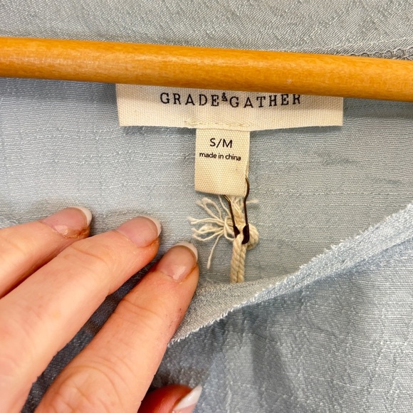 bundle 3 or more 
Grade & Gather Blue Asymmetrical Tunic with Relaxed Sleeves - Picture 3 of 5